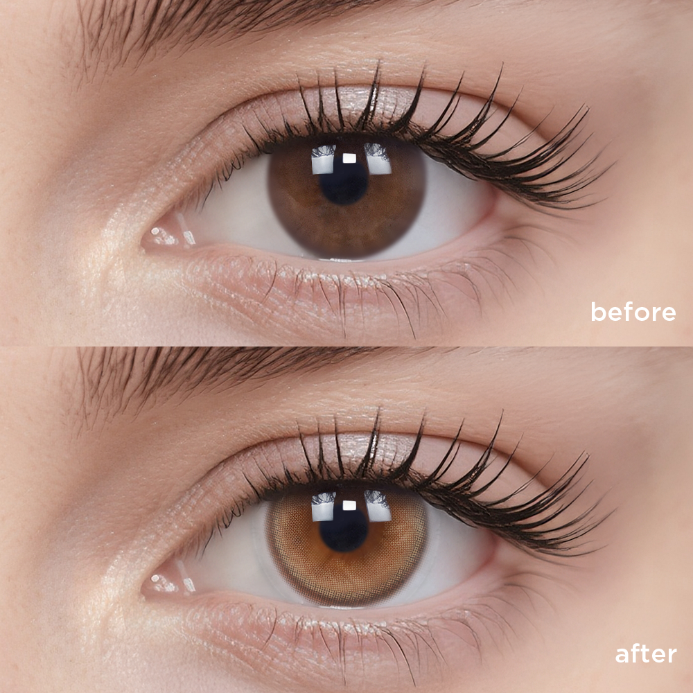 Amber Brown brown color contacts