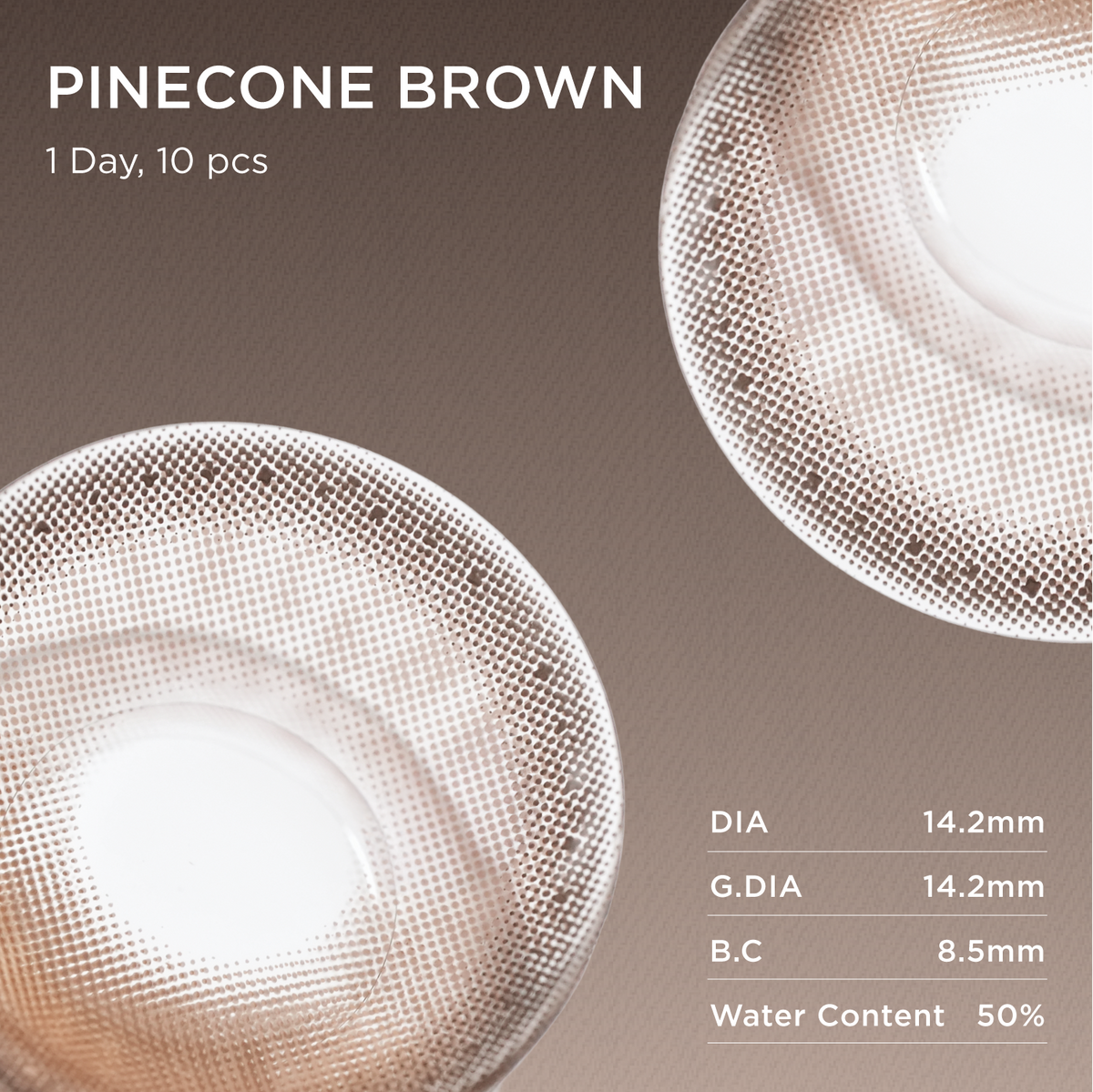 GlowyLock™ Pinecone Brown | Daily Colored Contacts