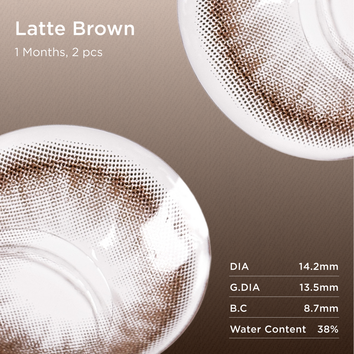 Latte Brown contact couleur