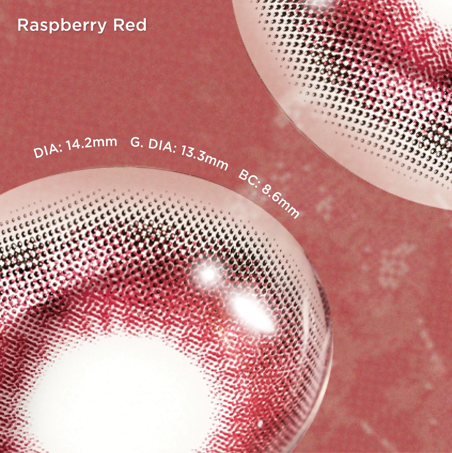 Raspberry Red | 6-Month colored contacts