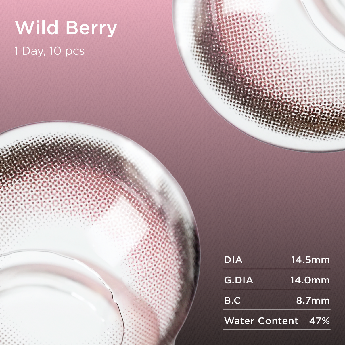 GlowyLock Wild Berry | Lentilles de couleur 1 jour