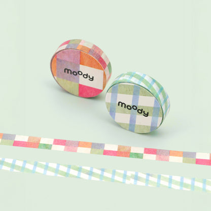 moody Washi Tape Set (Green &amp; Brown)