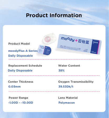 moodyPlus A 30 pcs Daily Contacts