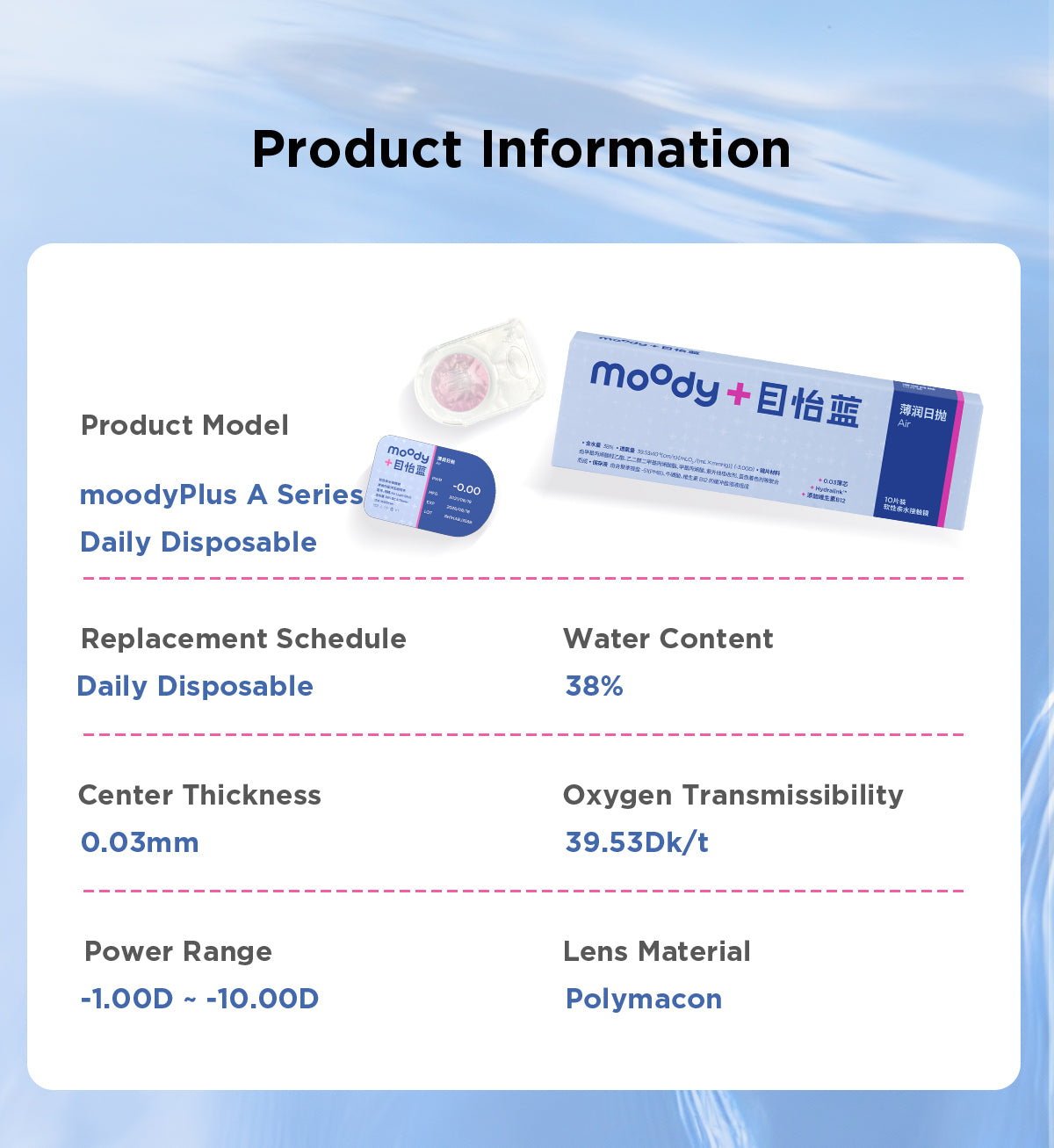 moodyPlus A 2 pcs Daily Contacts
