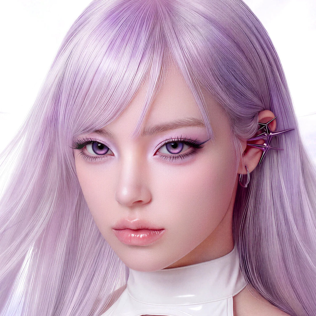GlowyLock Violet Halo | Daily colored contacts