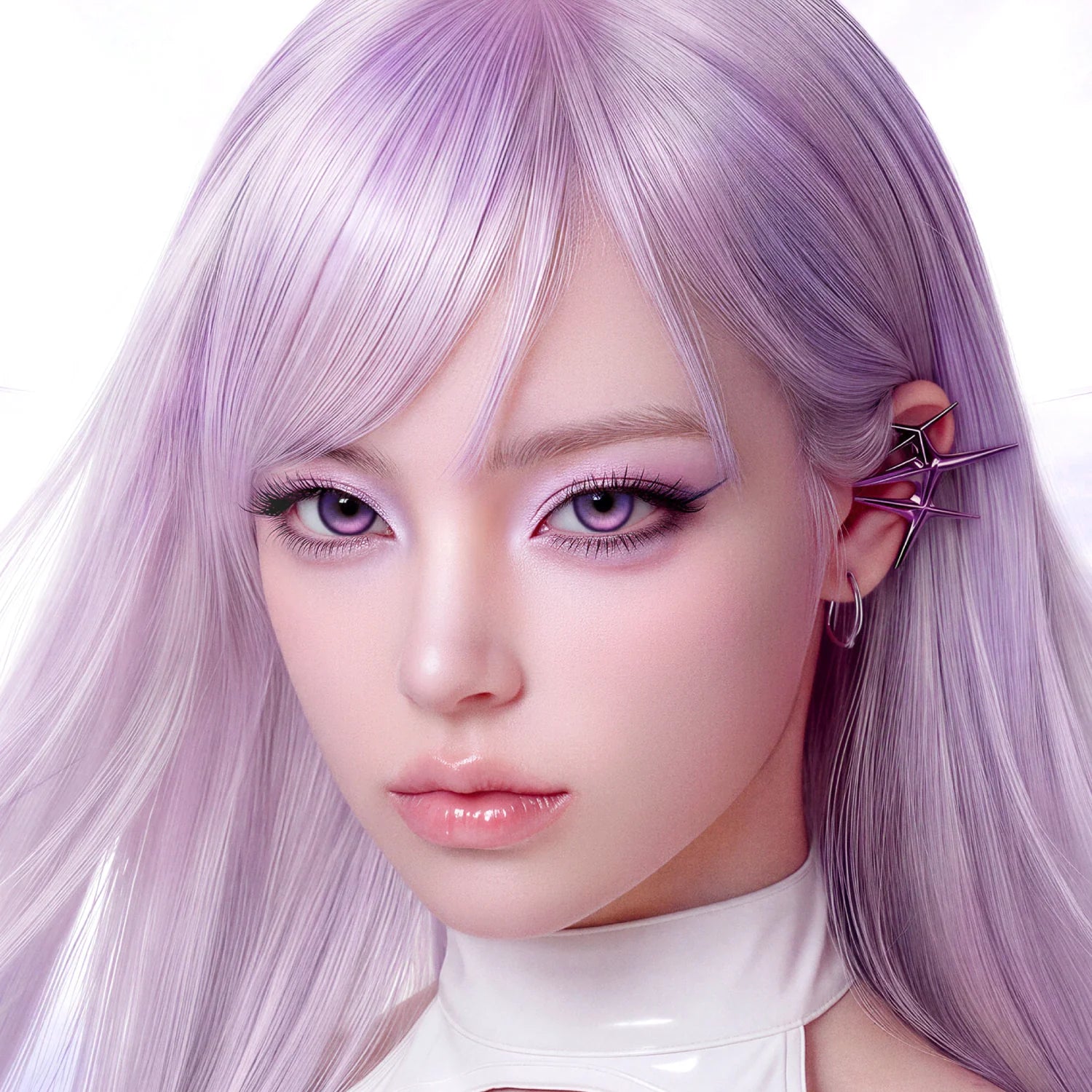 GlowyLock Violet Halo | Daily colored contacts