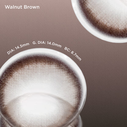 Breathe+ Walnut Brown silicone hydrogel color contacts