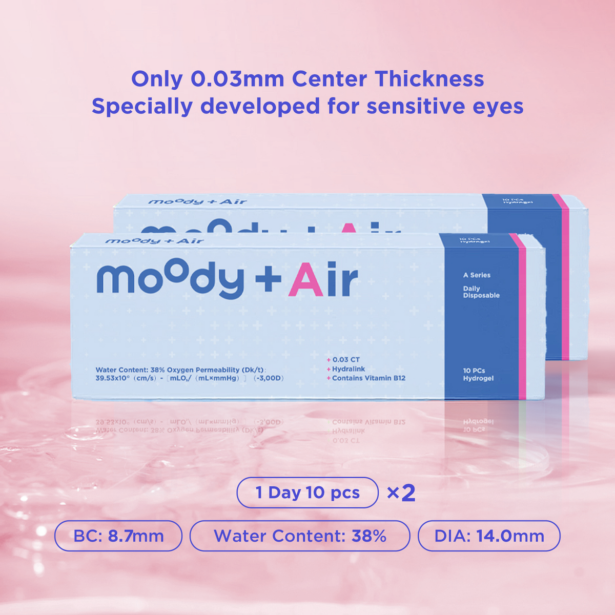 moodyPlus A Diario Contacts, 10 pcs,2pack