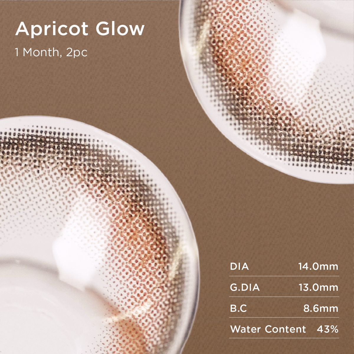 Apricot Glow | lentes de contacto de color mensuales