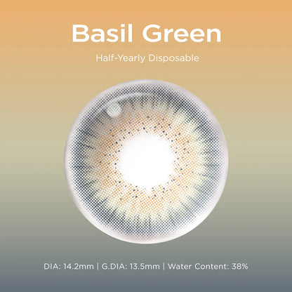 Basil Green green color contacts