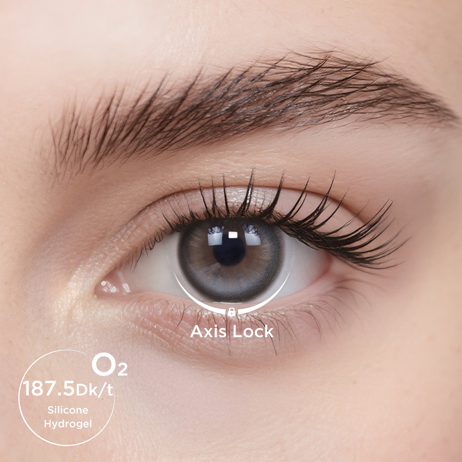GlowyLock™ Blue Linen Monthly Color Contacts