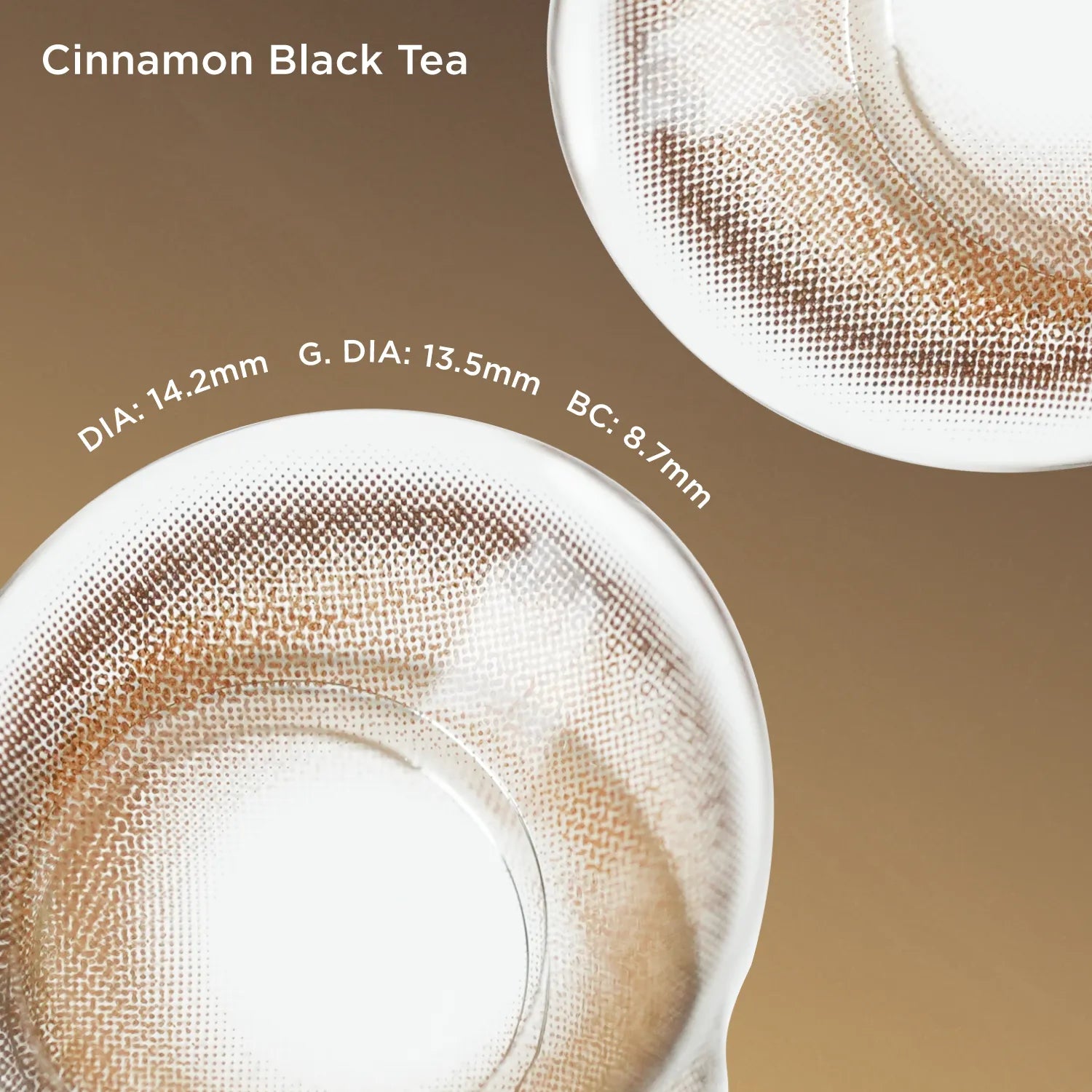 Cinnamon Black Tea brown color contacts