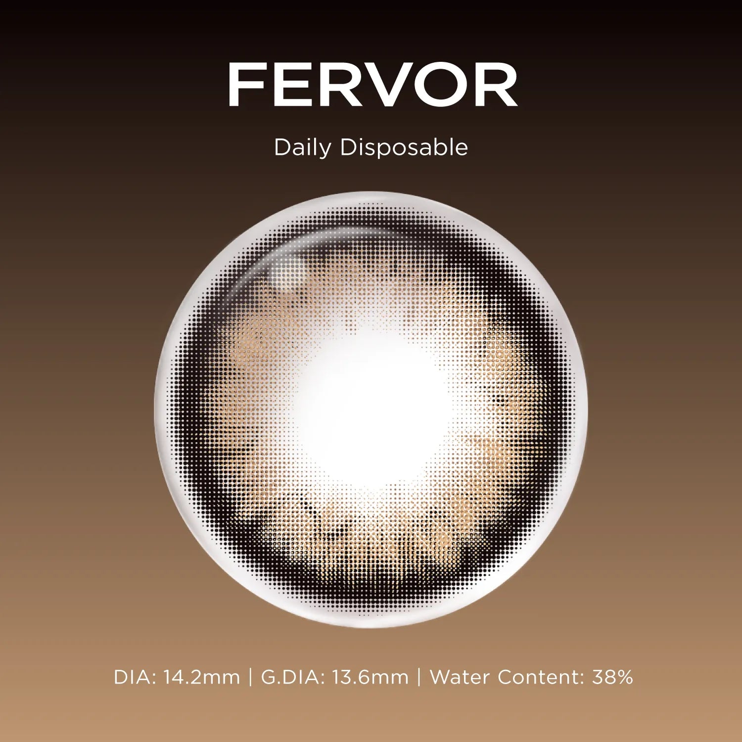 Fervor brown color contacts