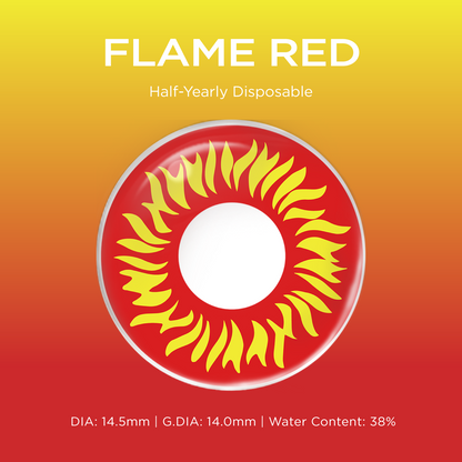 Flame Red red color contacts