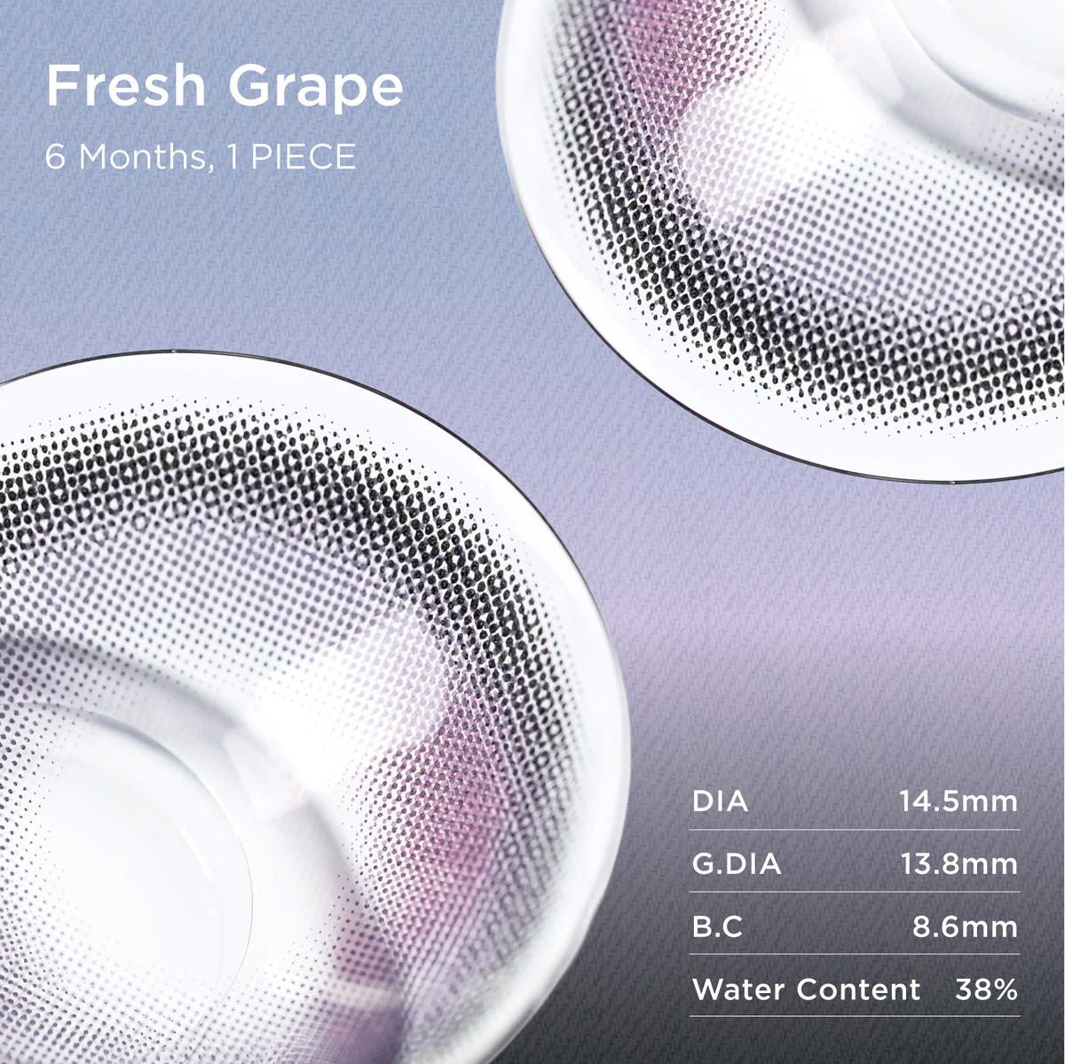GlowyLock Fresh Grape | 6-Month colored contacts