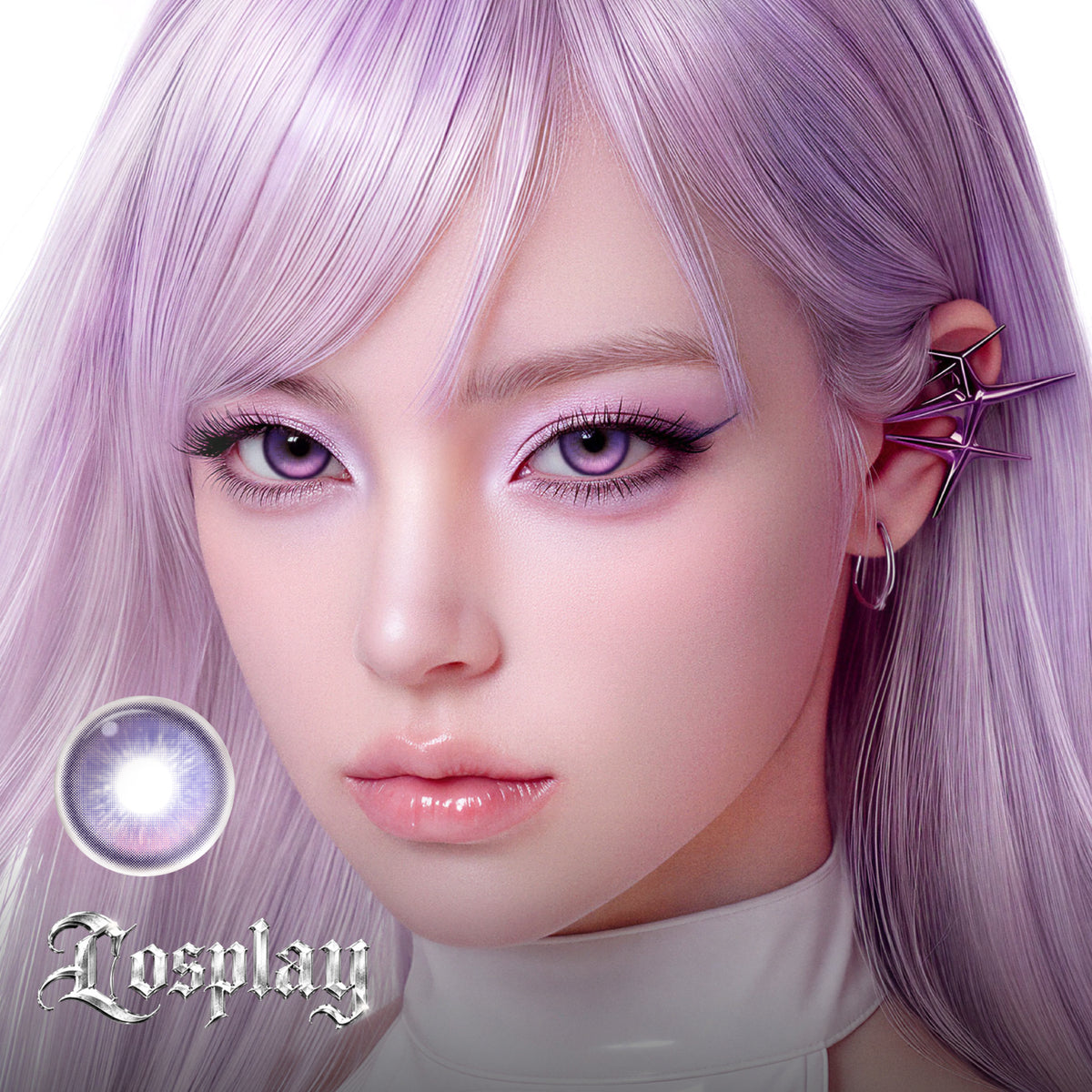GlowyLock™ Violet Halo | Daily colored contacts