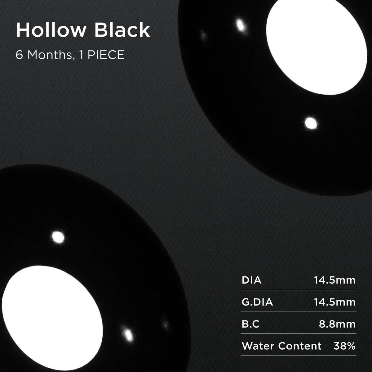 Hollow Black color contact
