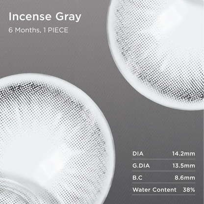 Incense Gray | 6-Month Colored Contacts