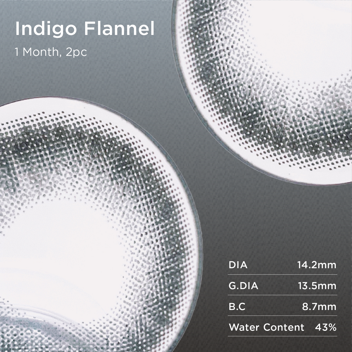 Indigo Flannel | Monthly colored contacts