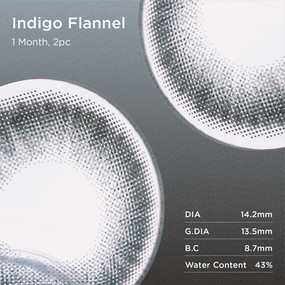 Indigo Flannel | Monthly colored contacts