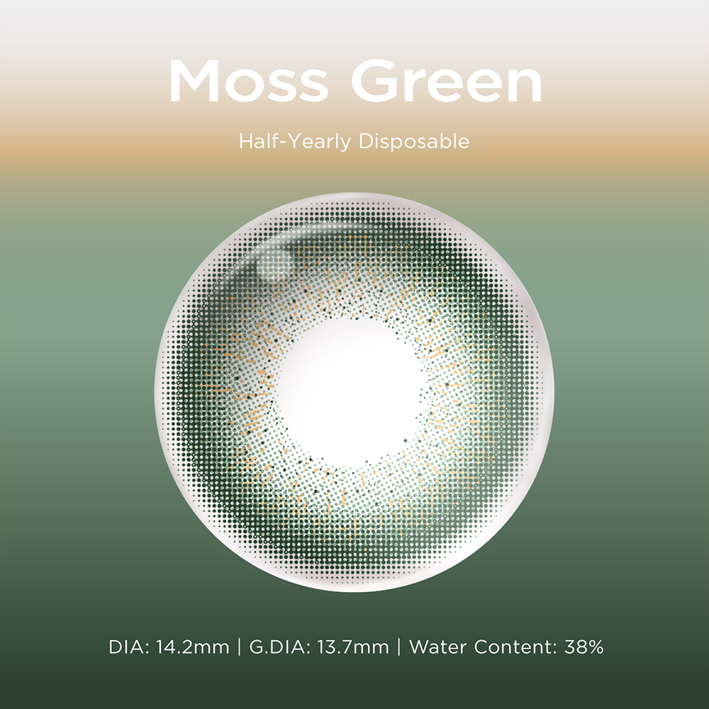 Moss Green green color contacts