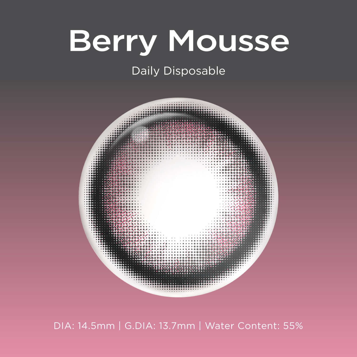 Berry Mousse | Daily, 6pcs colored contacts