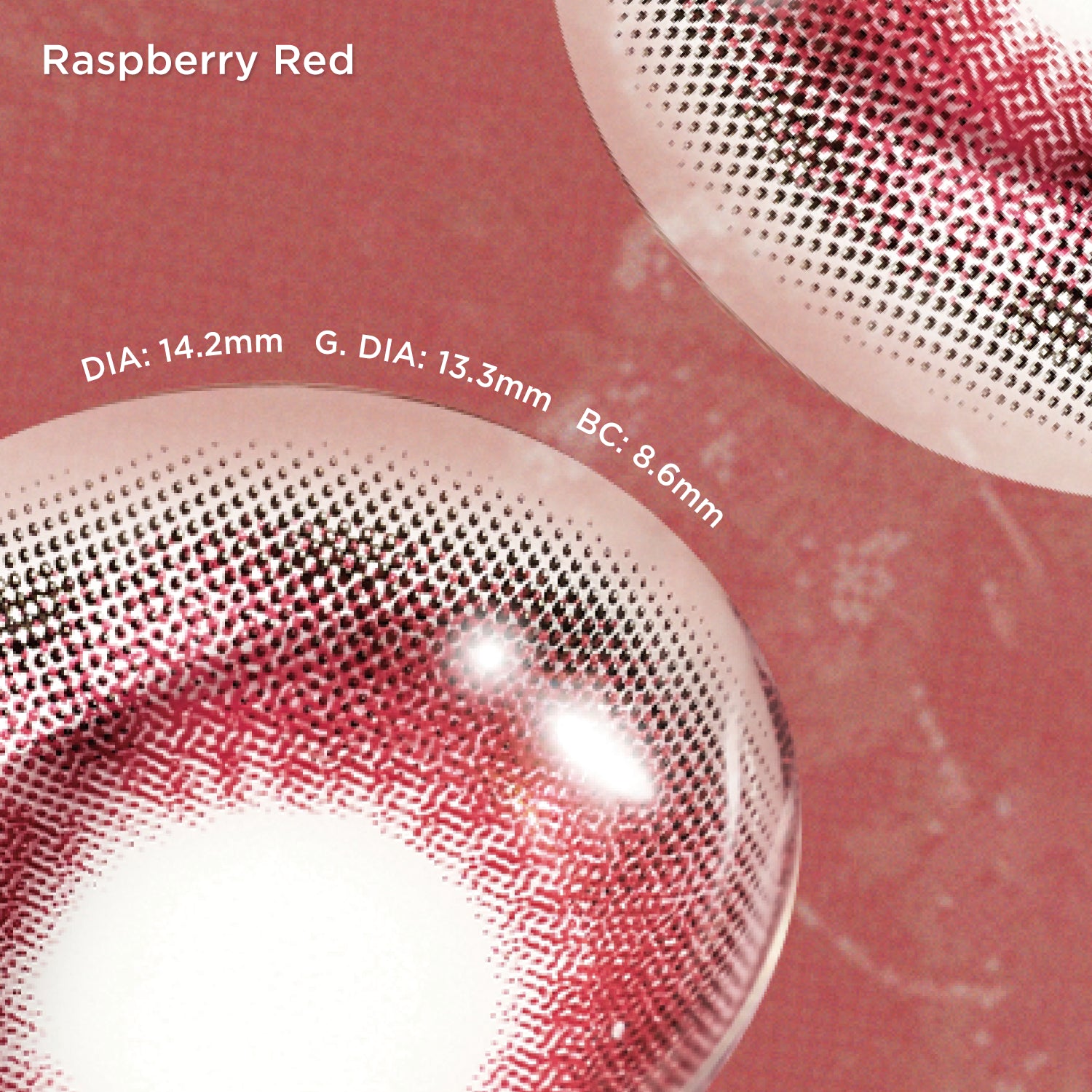 Raspberry Red | Daily, 20pcs colored contacts
