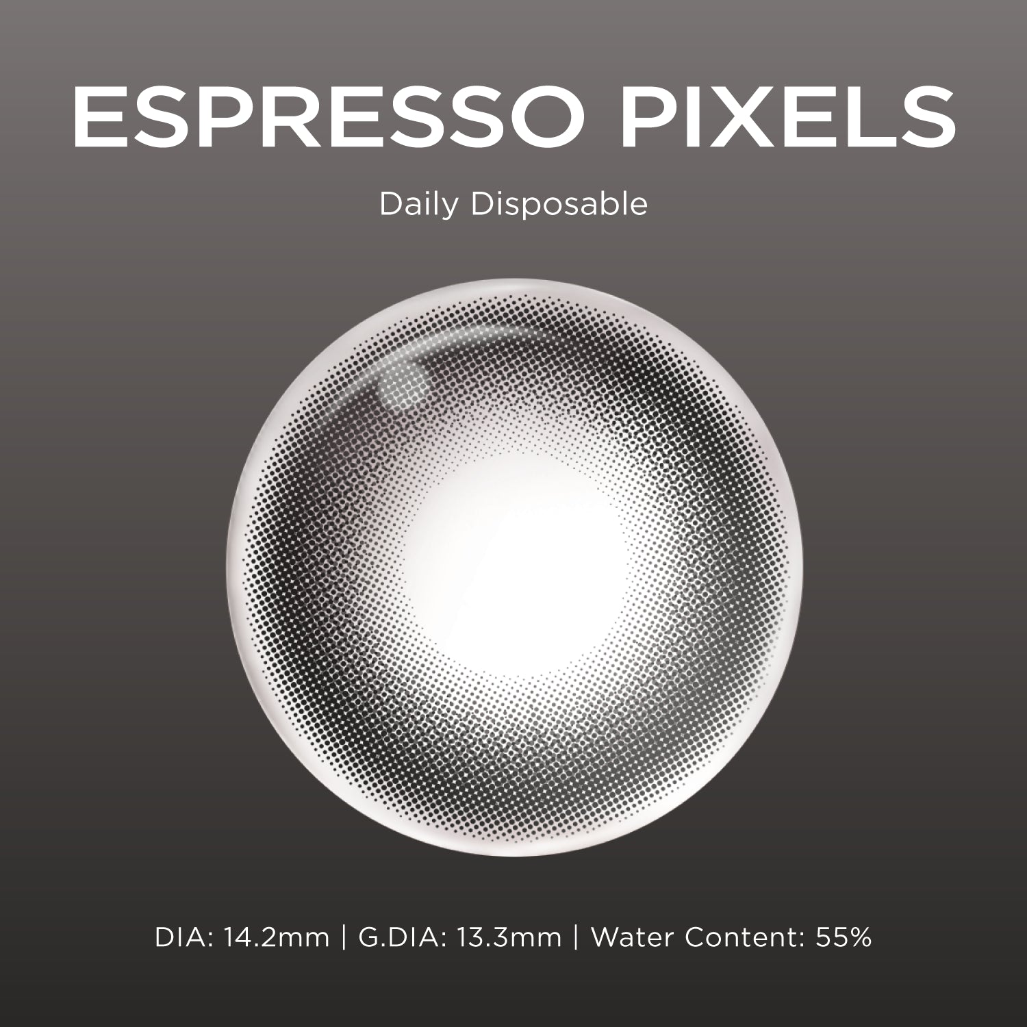 Espresso Pixels | Daily, 20pcs colored contacts