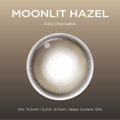 Moonlit Hazel | Daily, 6pcs colored contacts
