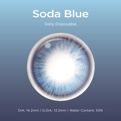 Soda Blue | Daily, 20pcs colored contacts
