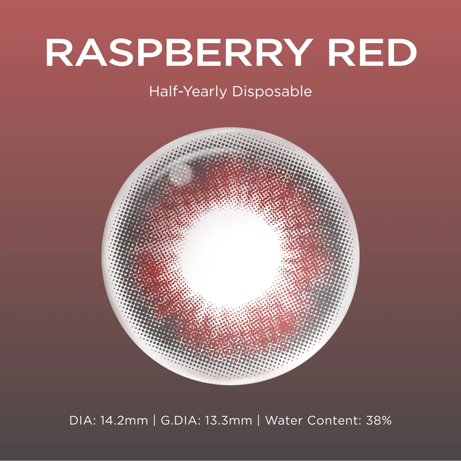Raspberry Red | 6-Month colored contacts
