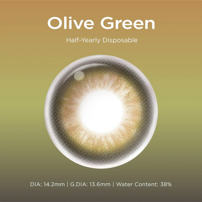 Olive Green green color contacts