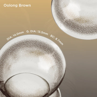 Breathe+ Oolong Brown silicone hydrogel color contacts