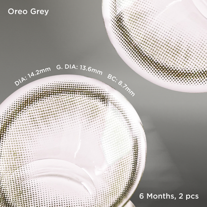 Oreo Gray grey color contacts