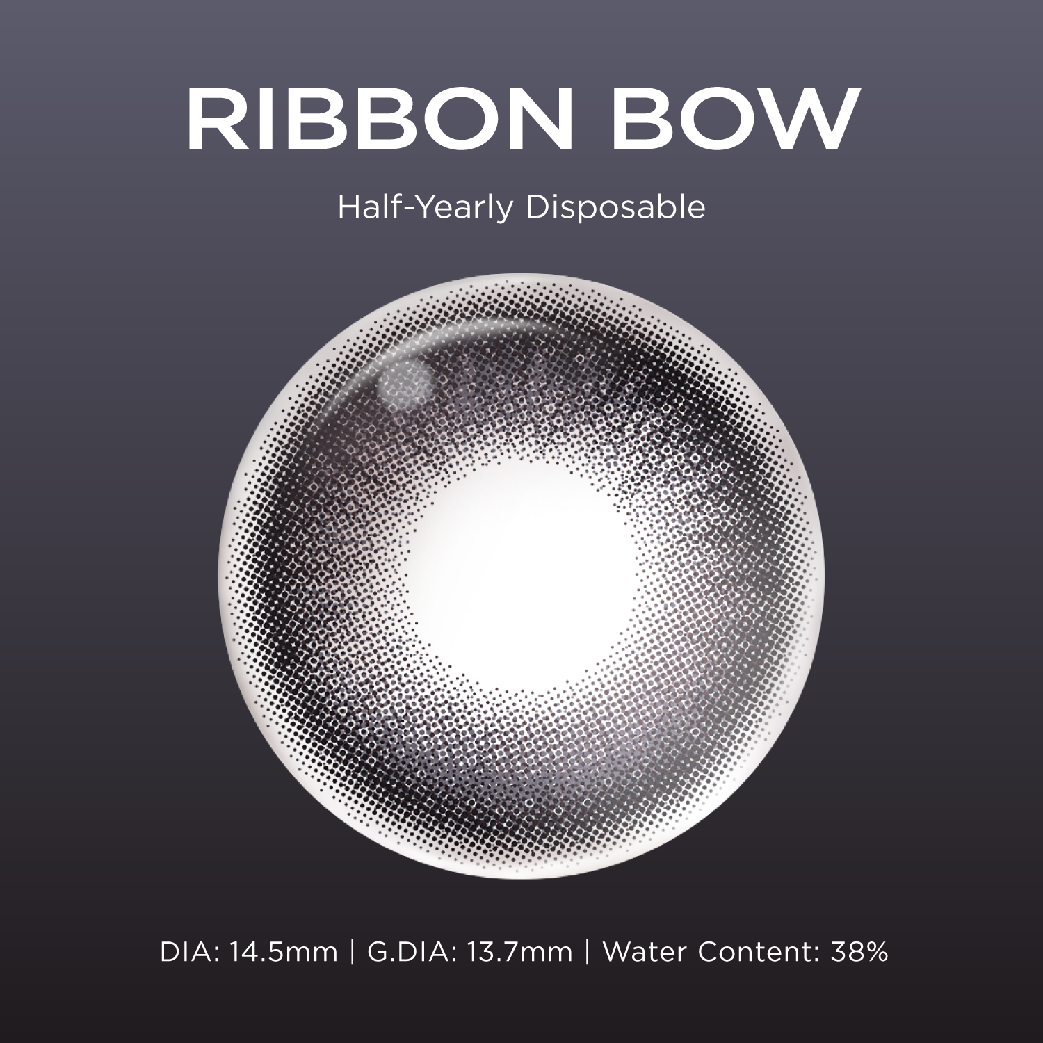 Ribbon Bow black color contacts
