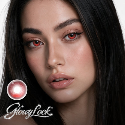GlowyLock Ruby Glow | 6-Month colored contacts