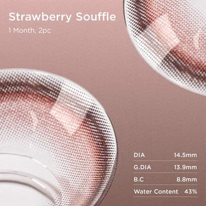 Strawberry Souffle | lentes de contacto de color mensuales