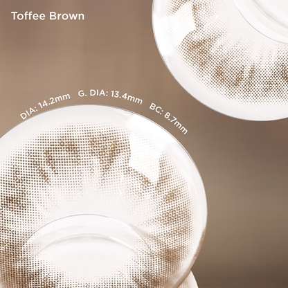 Toffee Brown brown color contacts