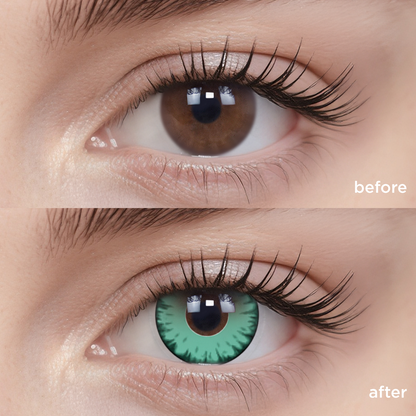 Wolf Green green color contacts