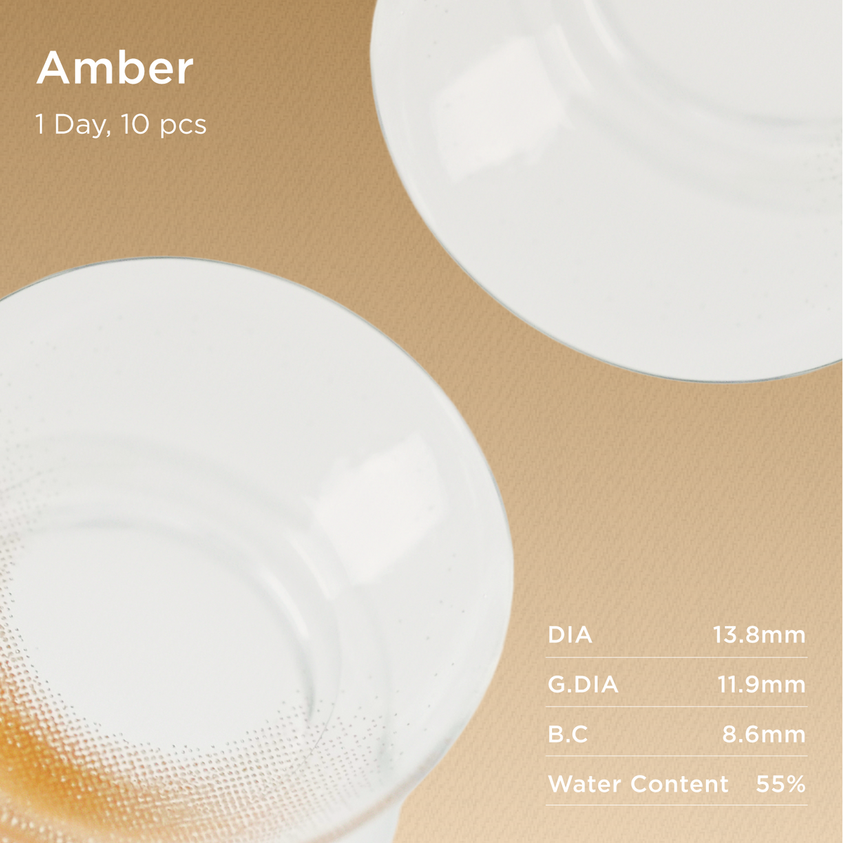 GlowyLock Amber Daily Colored Contact