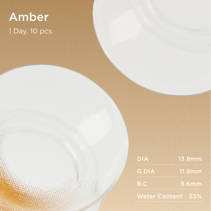 GlowyLock Amber Daily Colored Contact