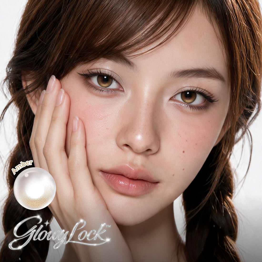 GlowyLock Amber Daily Colored Contact