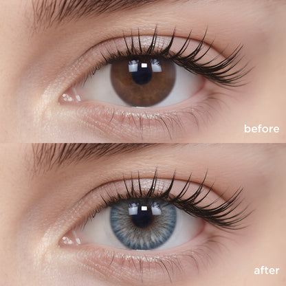 Soft Denim blue color contacts