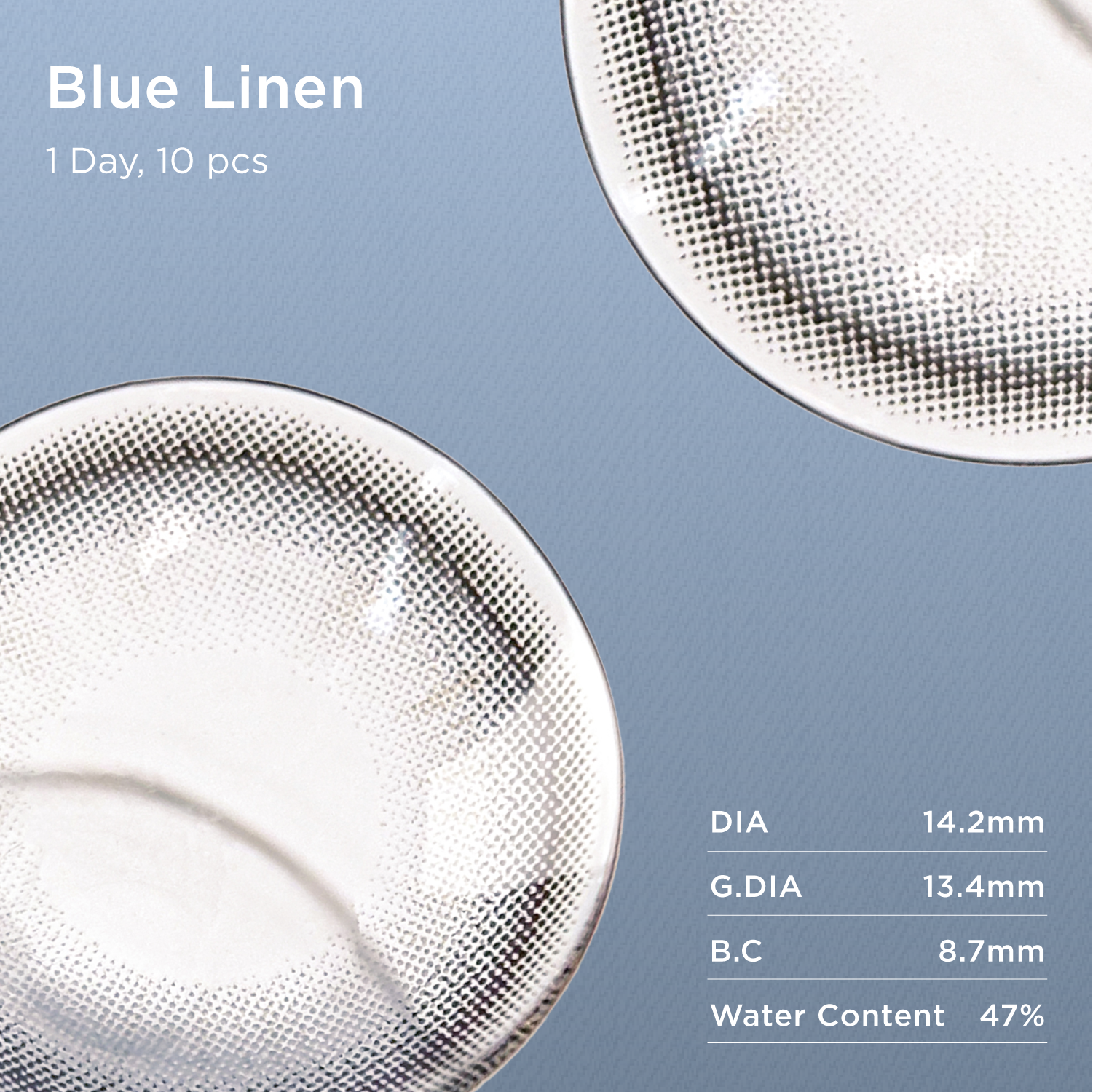 GlowyLock Blue Linen Daily colored contacts