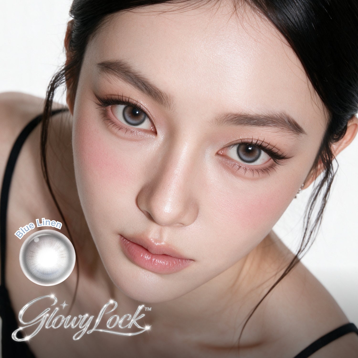 GlowyLock Blue Linen Daily colored contacts