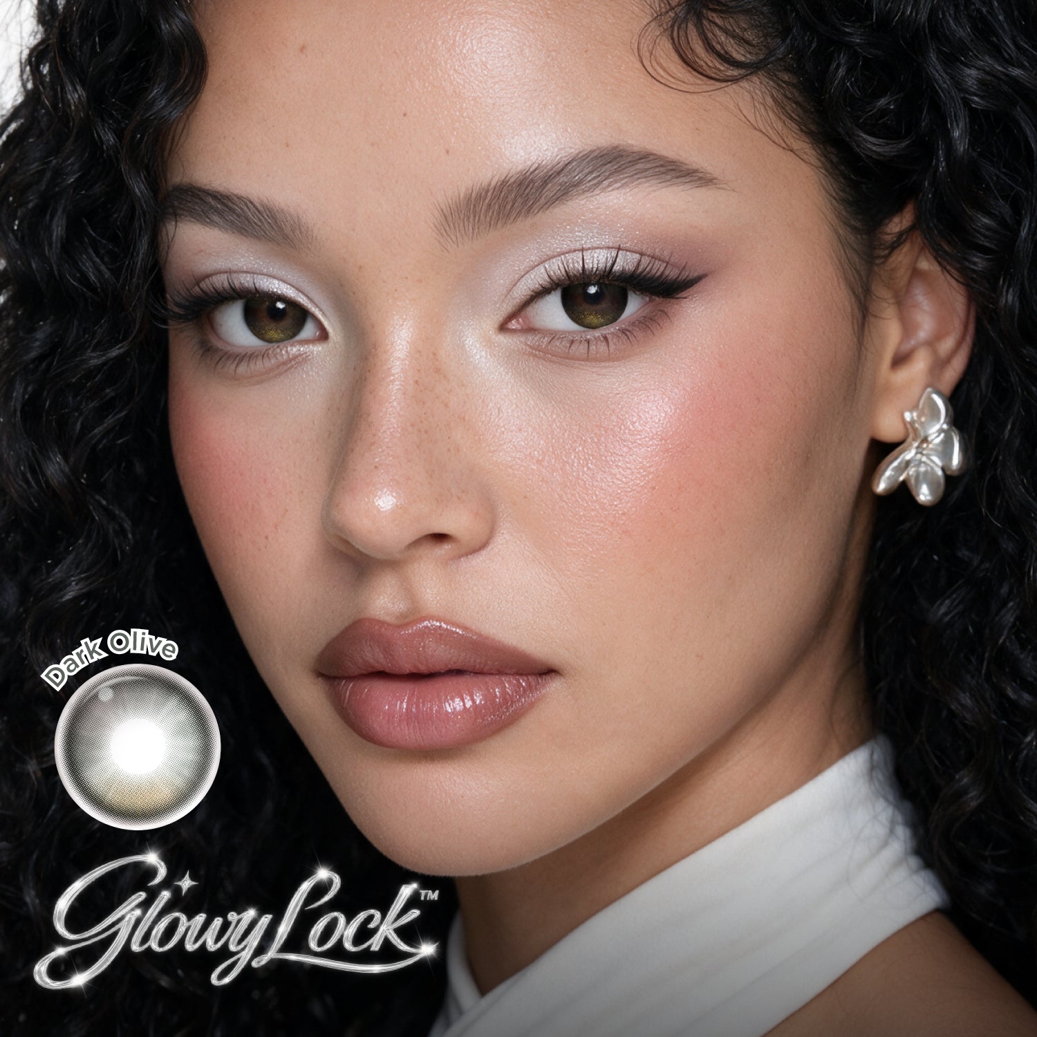 GlowyLock Dark Olive | Daily colored contacts