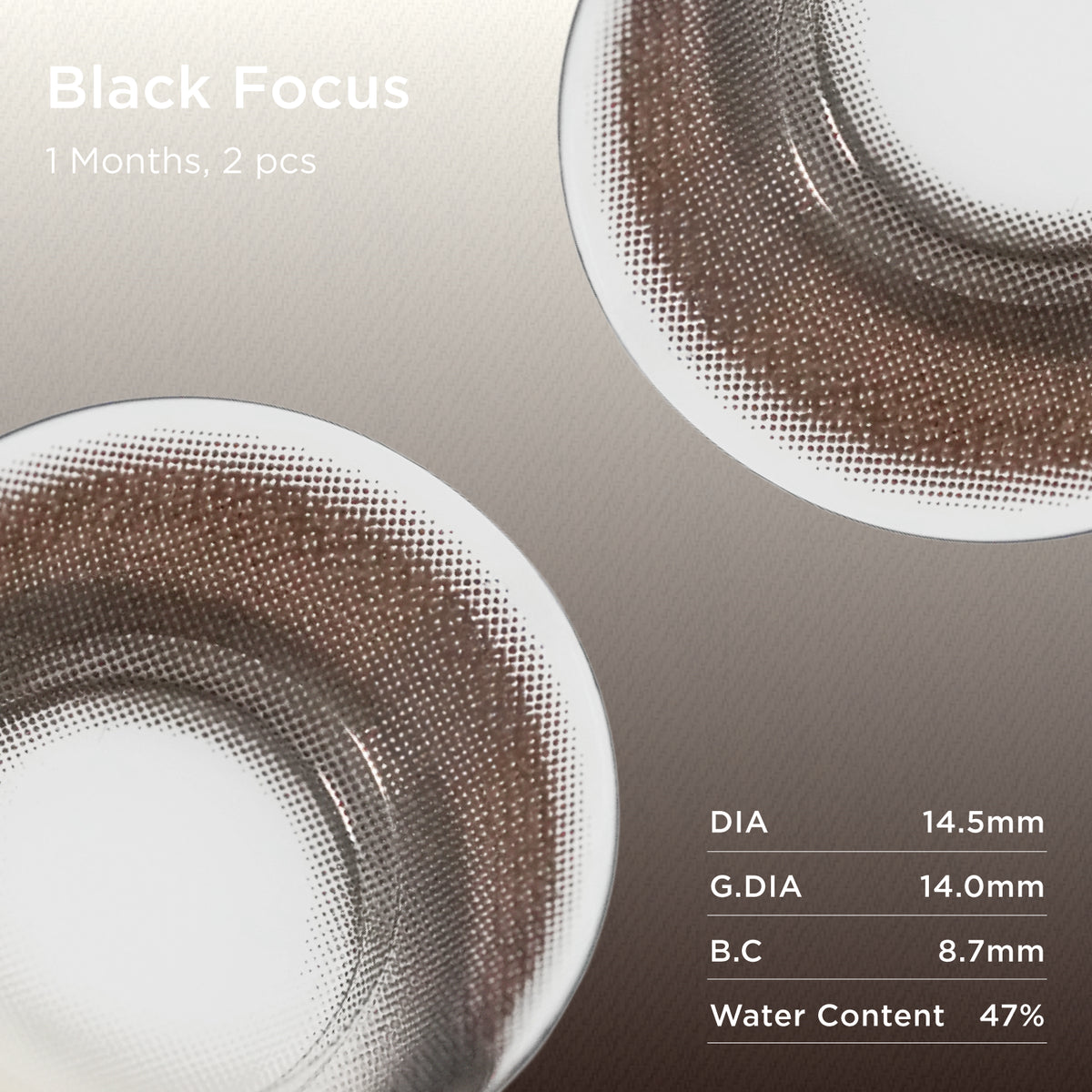 GlowyLock™ Black Focus | Monthly Colored Contacts