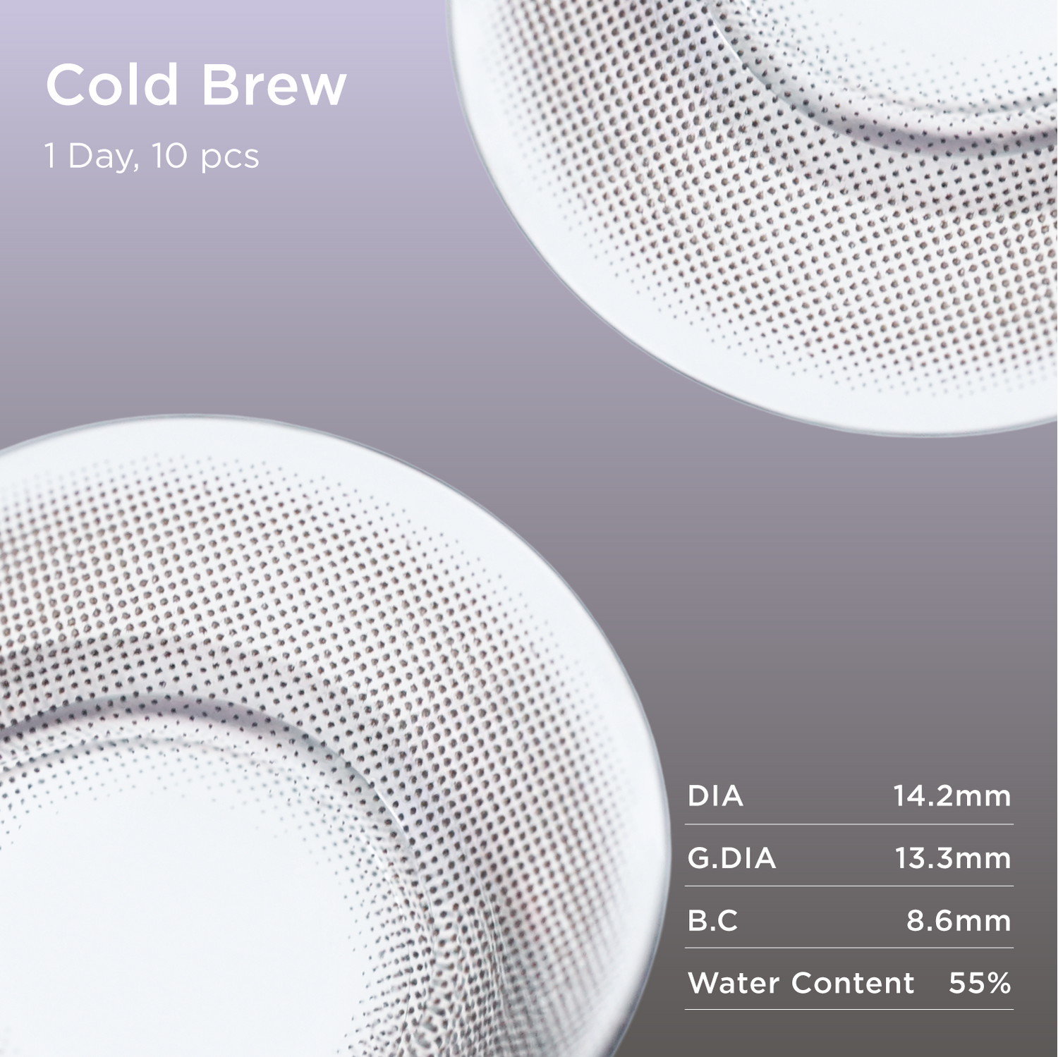 GlowyLock Cold Brew daily colored contacts lens detail