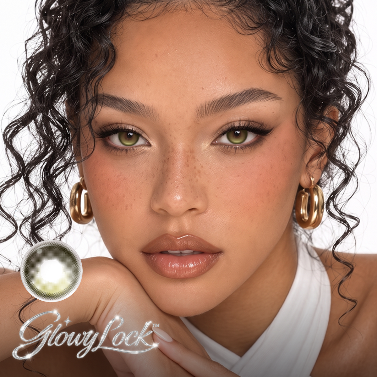 GlowyLock™ Green Focus | Daily Colored Contacts