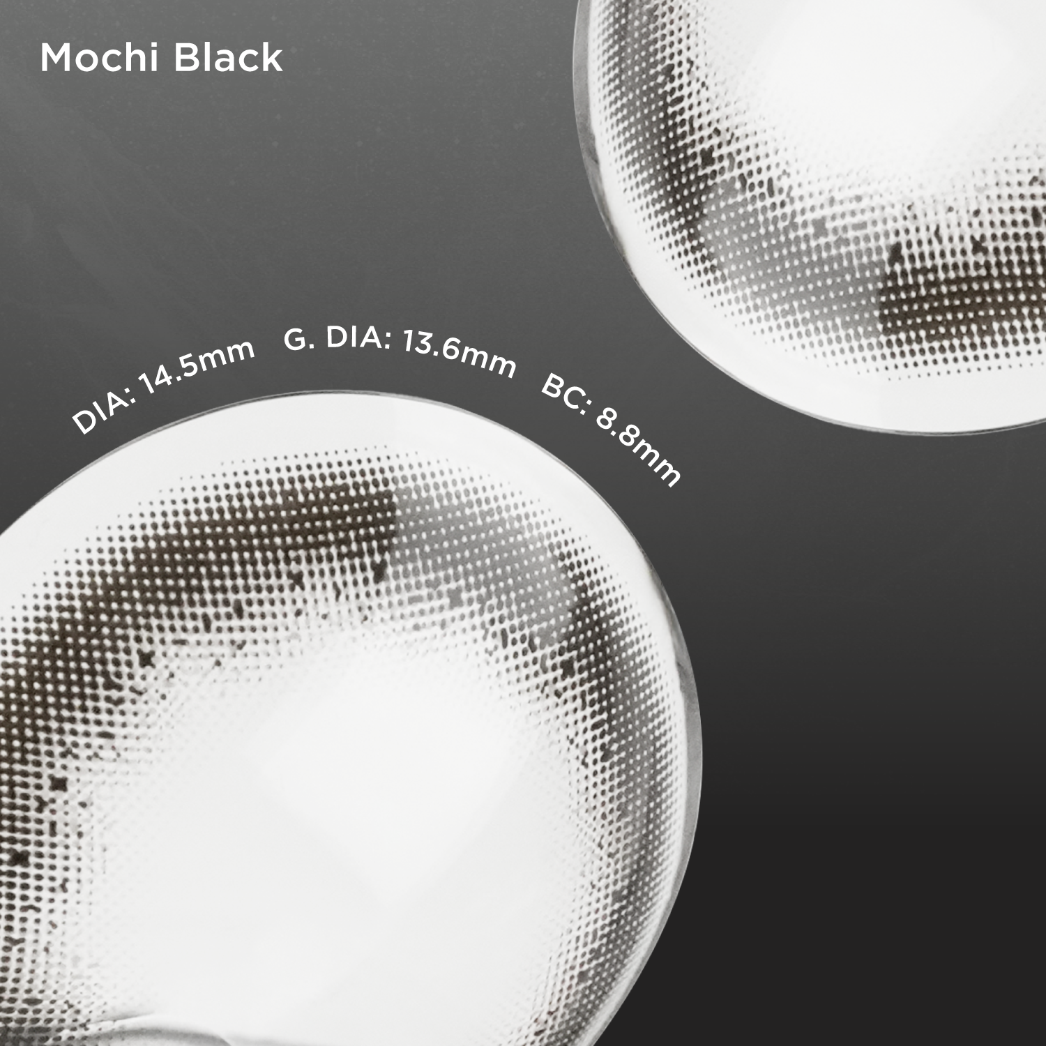 Mochi Black black color contacts